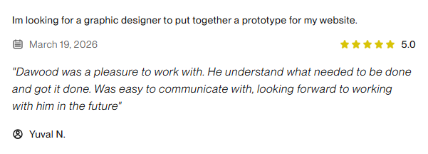 Upwork review screenshot 2