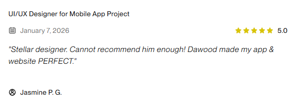 Upwork review screenshot 8